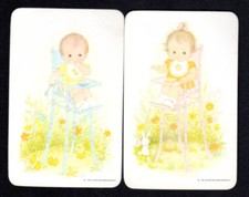 Cartões de troca vintage - Par de cadeira alta para bebê menina e menino (COSTAS EM BRANCO) comprar usado  Enviando para Brazil