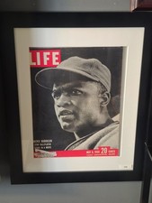 Revista Life 8 de maio de 1950 Jackie Robinson, Brooklyn Dodgers com fosco e moldura comprar usado  Enviando para Brazil