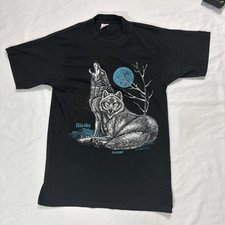Usado, Camiseta Masculina Vintage Wolf Alaska Ponto Único Estampa Total Tamanho Médio Anos 80’ comprar usado  Enviando para Brazil