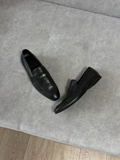 Sapatos sociais Versace Collection clássico preto mocassins tamanho 41 42 8 9, usado comprar usado  Enviando para Brazil