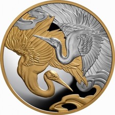Usado, Guindastes Niue 2025 Harmony & Longevity $1 1 Oz prata pura dourada Prf vintage 600 comprar usado  Enviando para Brazil