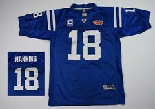 MANNING #18 JERSEY REEBOK CAMISA COSTURADA NFL ONE FIELD AZUL KIT SUPER BOWL XL, usado comprar usado  Enviando para Brazil