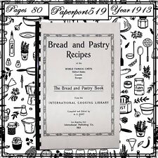 1913 Bread and pastry recipes of th Of The World Famous Chefs Cook Book 80 Pages comprar usado  Enviando para Brazil