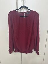 Wallis burgundy top for sale  LEICESTER