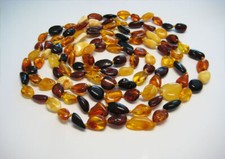 Lindo colar longo de contas de âmbar multicoloridas genuínas âmbar do Báltico 48 polegadas!! comprar usado  Enviando para Brazil