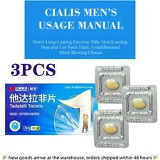 Manual de uso masculino Cialis, pílulas de ereção masculinas de longa duração, sem efeitos colaterais|3 peças comprar usado  Enviando para Brazil