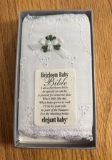 Heirloom Baby Bible Lace The New Testament Christening Baptism Gift White comprar usado  Enviando para Brazil