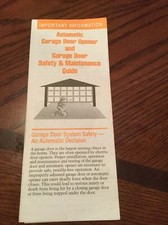 Instrucciones para el folleto de guía de seguridad y mantenimiento de puertas de garaje Amarr segunda mano  Embacar hacia Mexico
