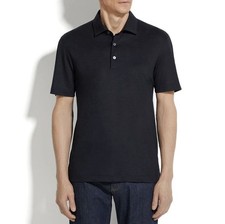 Camisa polo ZEGNA ‘High Performance’ lã piquet azul marinho tamanho médio $895+ NOVA comprar usado  Enviando para Brazil