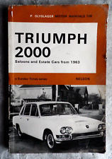 Usado, TRIUMPH 2000 SALOONS & ESTATE CARS de 1963 P Olyslager Motor Manuais 109. comprar usado  Enviando para Brazil