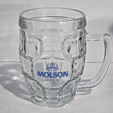 Usado, Caneca de cerveja MOLSON Canada Beer & Ales com cabo de vidro covinhas 5 1/8" de altura 0,5 litros comprar usado  Enviando para Brazil