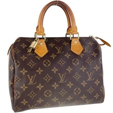 Bolsa de mão Louis Vuitton monograma Speedy 25 couro tecido marrom 3451, usado comprar usado  Enviando para Brazil