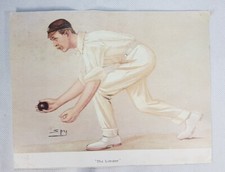 Vintage cricketer print for sale  BEDALE