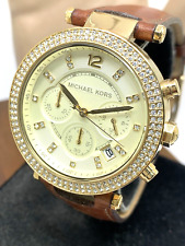 Relógio feminino Michael Kors MK2249 Parker quartzo mostrador dourado pulseira de couro 39 mm comprar usado Relógio feminino Michael Kors MK2249 Parker quartzo mostrador dourado pulseira de couro 39 mm comprar usado  Enviando para Brazil