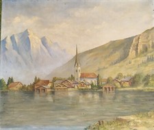 Ancienne peinture huile d'occasion  Sainte-Suzanne