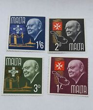 S ,. Starocie znaczki stamps set Malta Churchil na sprzedaż  PL