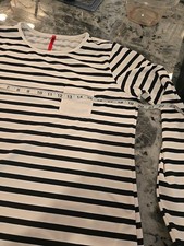 Usado, Camisa solar listrada manga longa Spanx proteção contra erupções cutâneas UPF listra preta GG comprar usado  Enviando para Brazil