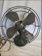 Ventilador de mesa antigo GE bronze verde 110 av 12" panqueca por volta de 1930 funciona! comprar usado  Enviando para Brazil