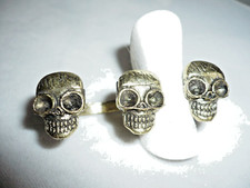 Doppelring totenkopf schmuck gebraucht kaufen  Essen