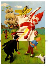 Carte postale tintin. d'occasion  Neaufles-Saint-Martin