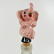 Garrafa de licor vintage rosa cerâmica elefante "Say Please" bico de cortiça comprar usado Garrafa de licor vintage rosa cerâmica elefante "Say Please" bico de cortiça comprar usado  Enviando para Brazil