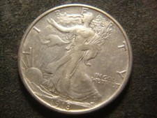 Dispositivos ousados 1918-S UA Walking Liberty meio dólar boa IDA comprar usado  Enviando para Brazil