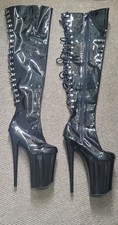 Shiny black patent for sale  BOOTLE