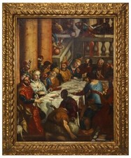 Nozze di Cana, fine 1700, con importante cornice comprar usado  Enviando para Brazil