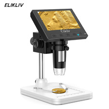 Elikliv EDM4 4.3" Moeda LCD Digital Lupa 1000x com 8 Luzes LED Ajustáveis NOVO comprar usado  Enviando para Brazil
