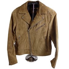 Jaqueta de Moto Rag & Bone Camurça Couro de Cordeiro - Marrom Saara, Tamanho Grande Usada comprar usado  Enviando para Brazil