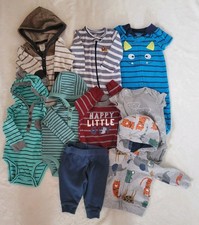 Lote de roupas mistas usadas para bebês meninos tamanho 3 meses CartersFall/Inverno 9 peças  comprar usado  Enviando para Brazil