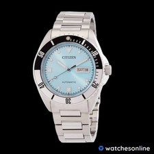 Relógio Citizen masculino esportivo automático prata aço inoxidável 42mm NH7530-52L comprar usado  Enviando para Brazil
