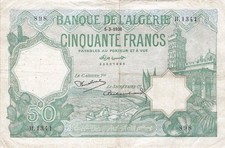Algeria francs 1936 d'occasion  Mussy-sur-Seine