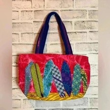 Usado, Bolsa tote Paul Brent colorida divertida verão praia temática brilhante padrão prancha de surf comprar usado  Enviando para Brazil