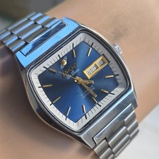 Vintage ENICAR De Luxe relógio automático masculino 2158-801 mostrador azul suíço década de 1970 comprar usado Vintage ENICAR De Luxe relógio automático masculino 2158-801 mostrador azul suíço década de 1970 comprar usado  Enviando para Brazil