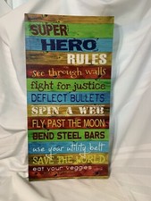 Superhero rules wall for sale  Greensboro