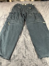 Calça cargo folgada Abercrombie & Fitch vintage M 32x30 Y2K cinto paraquedista marinho comprar usado  Enviando para Brazil