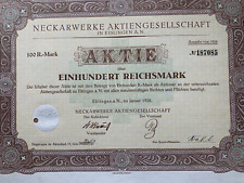 Neckarwerke aktie 100 gebraucht kaufen  Wertheim