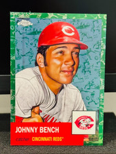 JOHNNY BENCH #/99 SP! 2022 Topps Chrome Platinum Toile refrator verde branco SP comprar usado  Enviando para Brazil