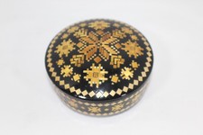 Caixa de joias vintage URSS caixa de joias folheado térmico de madeira laca comprar usado  Enviando para Brazil
