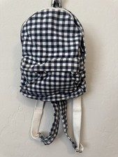 Mochila John Galt azul marinho branca Gingham lona ajustável Brandy Melville Preppy comprar usado  Enviando para Brazil