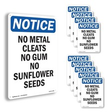 Placa de aviso ou decalque sem chiclete sem girassol OSHA - pacote com 5 ou 10 comprar usado  Enviando para Brazil
