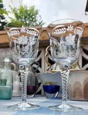 Vintage etched twisted for sale  LEEDS