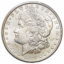 Usado, Moeda de dólar Morgan 1878-S $1 dólar de prata não circulada primeiro ano dólar Morgan EUA comprar usado  Enviando para Brazil