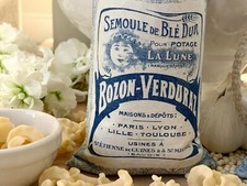 Usado, Antique Pasta Bag Paris France Factory Printed Linen La Lune PARIS textile old ~ comprar usado  Enviando para Brazil