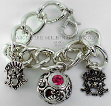 Bracciale maschere argento usato  Crotone