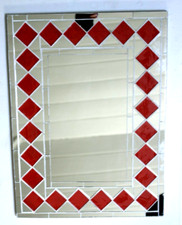 Espelho de mosaico feito à mão com design quadrado 40 x 30 cm de largura (COM DEFEITOS) comprar usado  Enviando para Brazil