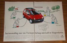 Seltene Werbung RENAULT TWINGO AIR - Airbag mit Luft in Wagenfarbe 1995 comprar usado  Enviando para Brazil