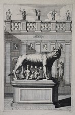 figure de fonte d'une LOUVE allaittant ROMULUS & REMUS dans le Capitole de ROME comprar usado  Enviando para Brazil