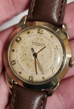 Vintage WITTNAUER Relógio Automático Masculino Moldura Folheada a Ouro 10k Suíço 33,5mm Funciona comprar usado  Enviando para Brazil